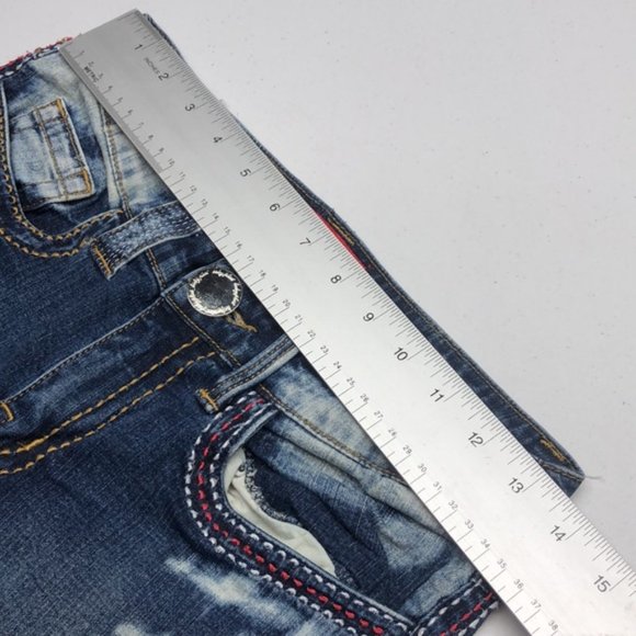 PREMIUM BABY PHAT FACTORY DENIM CAPRIS W 7/27x14 🐈 - Picture 10 of 13